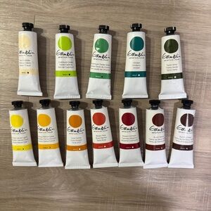New Gamblin Artist’s Oil Paints- 12 Colors Greens and Browns